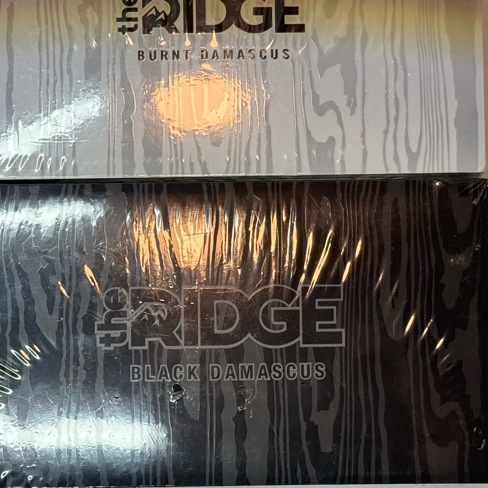 *SOLD*RIDGE Wallet Set - (3) DAMASCUS STEEL (STEEL, BURNT, BLACK) - Picture 9 of 12